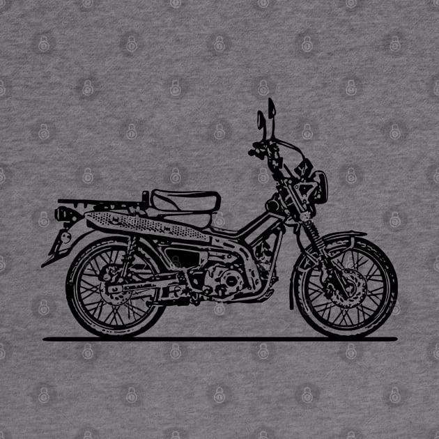 CT125 Motorcycle Sketch Art by DemangDesign